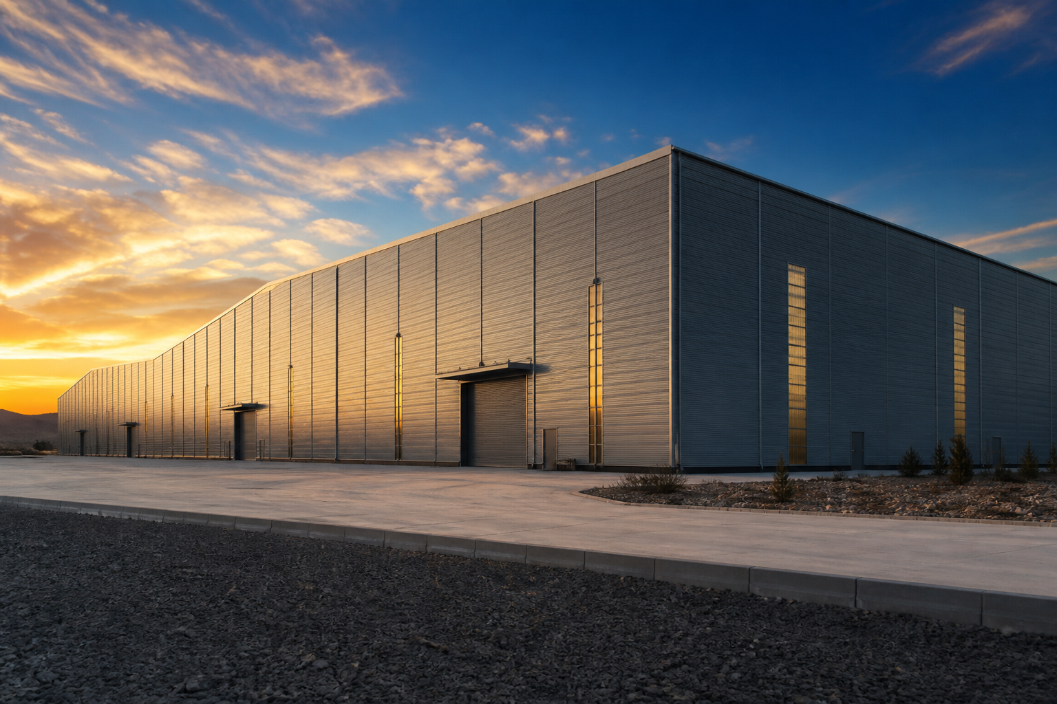 Modern endüstriyel yapı sandviç panel kaplama
